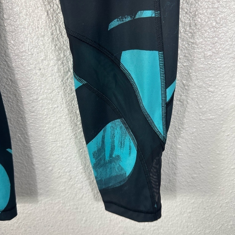 Lululemon Inspire Tight II Full-On Luxtreme Mesh Back Spin Stroke Peacock Size 6 - Picture 4 of 6